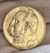 Moneta 10  zł  Józef Piłsudski  z 1936 r - piękny Dziadek 