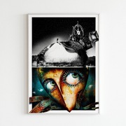 OBRAZ PLAKAT W RAMIE 53x73 cm WIELKIE OCZY,WODA