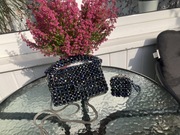 Kopertówka czarna z koralików