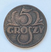 5 groszy 1937 II RP Polska Warszawa