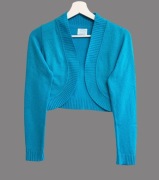 Damskie niebieskie bolerko z długim rękawem EMC 36/S 