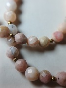 Naszyjnik opal różowy choker z kamieni naturalnych handmade