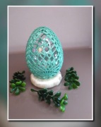 Szydełkowe jajko Wielkanocne pisanka 10cm