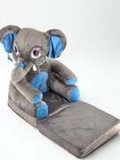 Fotelik pluszowy leżanka słoń szary słonik krzesełko materac prezent święta