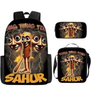 Tungtung Sahur Plecak Tornister Torba na lunch Zestaw piórników 