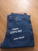 Nowe męskie spodnie jeansowe Levi's 505 rozmiar 33x32