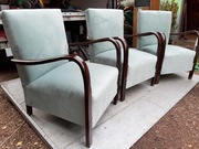 Duże fotele Halabala z lat 50-tych w stylu ARTDECO