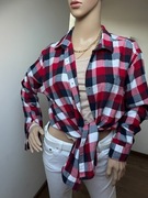 Koszula w kratę TXM rozmiar L oversize miękka bawełna na zimę jesień