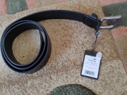 OCHNIK Czarny skórzany pasek męski PASMS-0166A 110cm Kraków