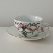 Secesyjna filiżanka KPM Germany Wałbrzych 1905-1920 secesja