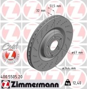 ZIMMERMANN TARCZE+KLOCKI MERCEDES  218 212 344MM 
