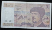 "Francja 20 franków Claude Debussy  1997 ......za 38,99 zł"