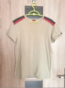 Beżowa koszulka na krótki rękaw t-shirt rozmiar L