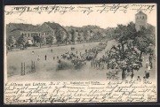 GIŻYCKO Gruss aus Lotzen rynek parada wojskowa 1904
