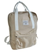 Elegancki plecak jasny beżowy Choice Accesoires duży A4 piękny wygodny