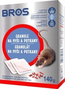Na myszy i szczury Bros granulat  140 gram.