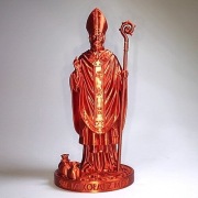 MIKOŁAJ Z MIRY figurka w kolorze rdzawym (PLA SILK) - DRUK3D
