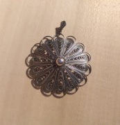 Duży wisiorek zawieszka srebro 835 vintage 