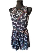 Czarny kombinezon na lato wzór 36,S ASOS z ozdobnym wycięciem