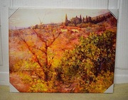 William Merritt - ,,Widok na Fiesole '' 1907 , reprodukcja .