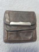 Stary skórzany portfel paters,unikat!