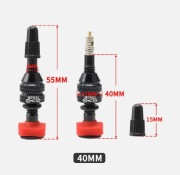 Wentyle Tubeless Ready Presta F/V Czerwone