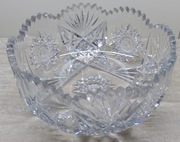 PIĘKNA DUŻA MISA KRYSZTAŁOWA PRL 22 cm HUTA JULIA?