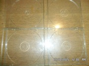 Slim case na płyty CD/DVD, przezroczyste, używane, liczba sztuk: 4