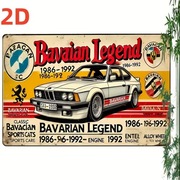 Metalowy Plakat BMW E24 Bawarska Legenda Blacha 20 x 30 cm