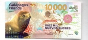 Banknot 10000 Diez Mil Nuevos Sucres Galapagos