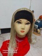 Peruka z opaska warkoczyki 