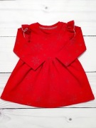 Nowa sukienka świąteczna srebrne śnieżynki 68/74