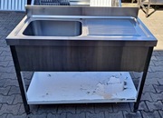 ZLEW 1 KOMOROWY Z PÓŁKĄ - DUŻY ZLEW - 120/60/85 CM - M.1046.N