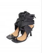 Czarne wiązane sandały Kazar 38 - buty na obcasie