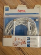 Kabel Sat 5m ze złączami F 5m Hama wtyki pokryte 24kar. złotem