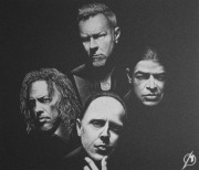 Metallica obraz ręcznie rzeźbiony Staloryt Grawer