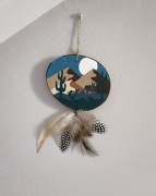 Łapacz snów z drewna pustynia noc