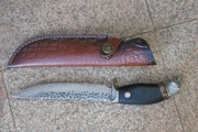 Nóż myśliwski damast stal damasceńska VG 10, Mamut i heban