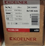 KOELNER Kołek Wbijany Szybki Montaż 8x140 mm (50 szt.)