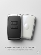 Karta kluczyk Renault – 4 przyciski, chrom, Nowy zamiennik