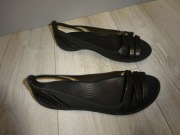 Crocs Isabella Huarache II Flat czarne sandały W7 37