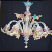 Żyrandol ze szkła murano