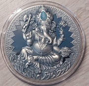 Ganesha - 2 oz ( 2 uncje) , Srebro AG 999 Kamerun 2019 brak certyfikatu