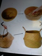 Kosz z trawy morskiej 50x50x40 cm 