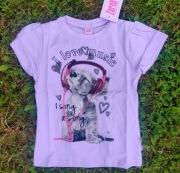 ŻAREK śliczna bluzka,tunika z pieskiem,cienka,przewiewna bawełna,jakość 122