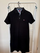 Sukienka sportowa Polo Tommy Hilfiger czarna M mini z kołnierzykiem