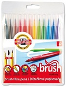 Flamastry pędzelkowe Koh-i-noor 12 kolorów