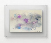 "Zima przy drodze" oryg. obraz tuszem akrylowym z sygnaturą i cert.