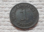 Niemcy Wilhelm I Hohenzollern 1 fenig pfennig 1876 A Berlin Prusy KM# 1