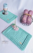 Podkładka na stół ze sznurka 30/40cm pleciona bawełniana Motkiemisznurkiem 